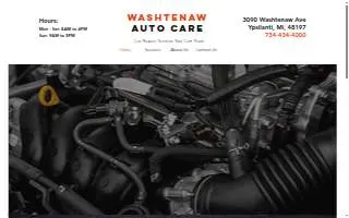 Washtenaw Auto Care Center website