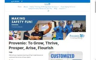 Provenio Consulting website