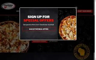Chanticlear Pizza of Andover website