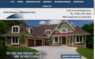 Driveway Repair Inc of Anoka website