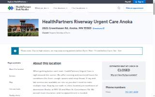 HealthPartners Riverway Urgent Care Anoka