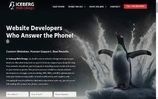 Iceberg Web Design of Anoka website
