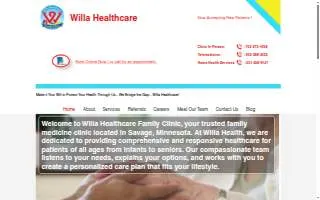 Willa Healthcare website