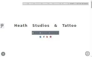 Heath Studios & Tattoo website