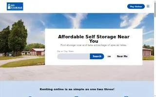KO Storage of Austin website