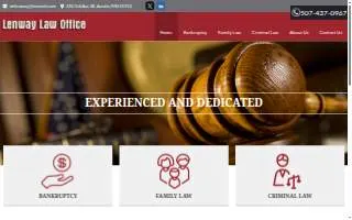 Lenway Law Office website