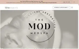 The MOD Medspa website