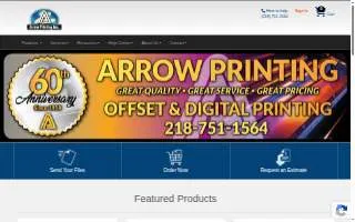 Arrow Printing, Inc. website