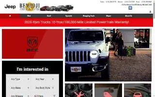 Bemidji Chrysler Center website