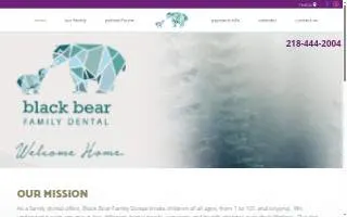 Black Bear Family Dental website