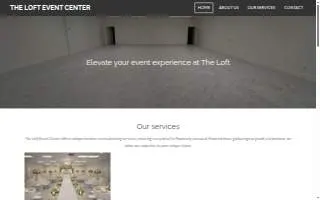 The Loft Event Center website