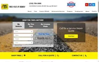 Tires Plus of Bemidji website