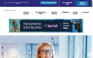 20/20 Eyecare of Blaine website