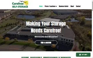 Carefree Self Storage website