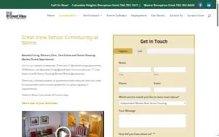 Crest View Senior Community at Blaine website