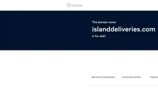 Island Deliveries website
