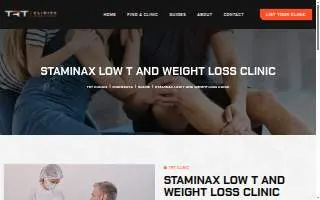 StaminaX Low T and Weight Loss Clinic website