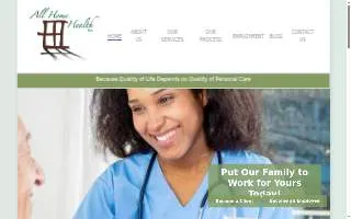 All Home Health Inc of Bloomington website