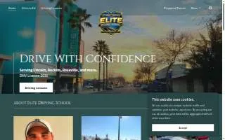 Elite Driving School of Bloomington website
