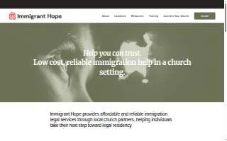 Immigrant Hope - Bloomington website