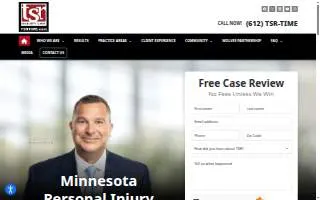 TSR Injury Law of Bloomington website