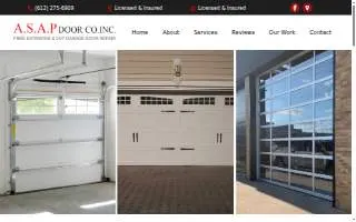 ASAP Garage Door Repair & Installation website