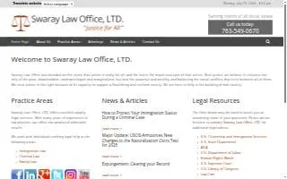Swaray Law Office of Brooklyn Center website