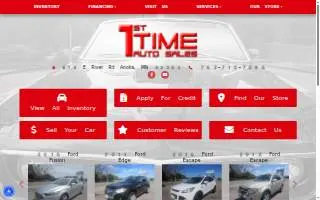 1st Time Auto Sales of Champlin website