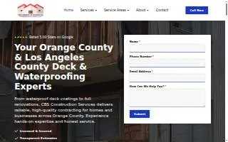 CBS Construction Services of Champlin website