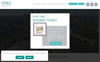 OMS Specialists - Maple Grove of Champlin website