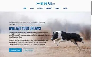 On The Run Canine Center website