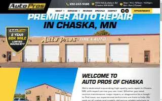 Auto Pros of Chaska website