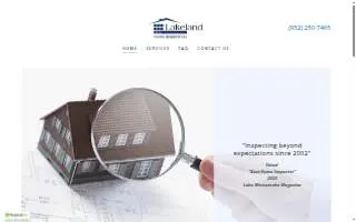 Lakeland Home Inspections of Chaska website