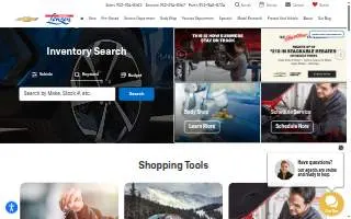 Lenzen Chevrolet Service website