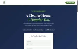 Warm Home Cleaning website