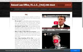 Baland Law Office, P.L.L.C. of Coon Rapids website