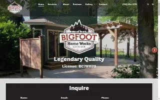 Bigfoot Home Works LLC website