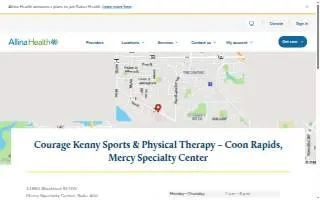 Courage Kenny Sports & Physical Therapy – Coon Rapids, Mercy Specialty Center website