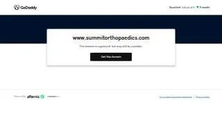 Summit Orthopedics website