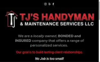 TJ's Handyman Service, LLC website