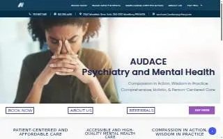 Audace Psychiatry and Mental Health website
