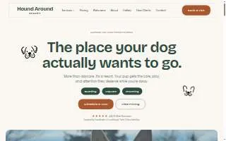 Hound Around Resort of Cottage Grove website