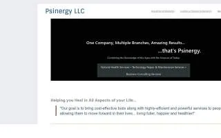 Psinergy Tech PC Repair website