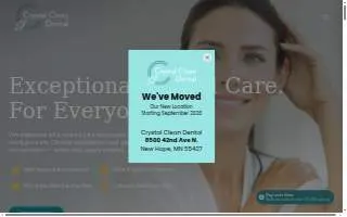 Crystal Clean Dental website