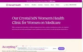 Herself Health Crystal - Women’s Health Clinic website