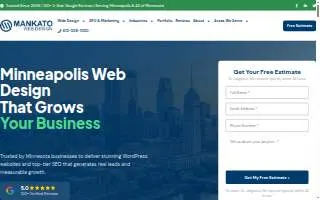 Mankato Web Design & SEO of Crystal website