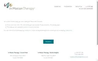 In Motion Therapy - Duluth Heights website