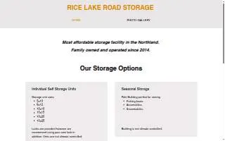 Rice Lake Road Storage website