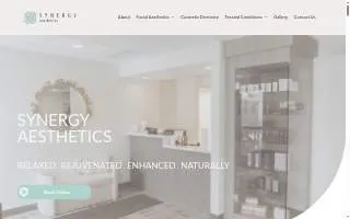 Synergy Aesthetics Duluth website