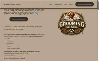 The Grooming Shack website